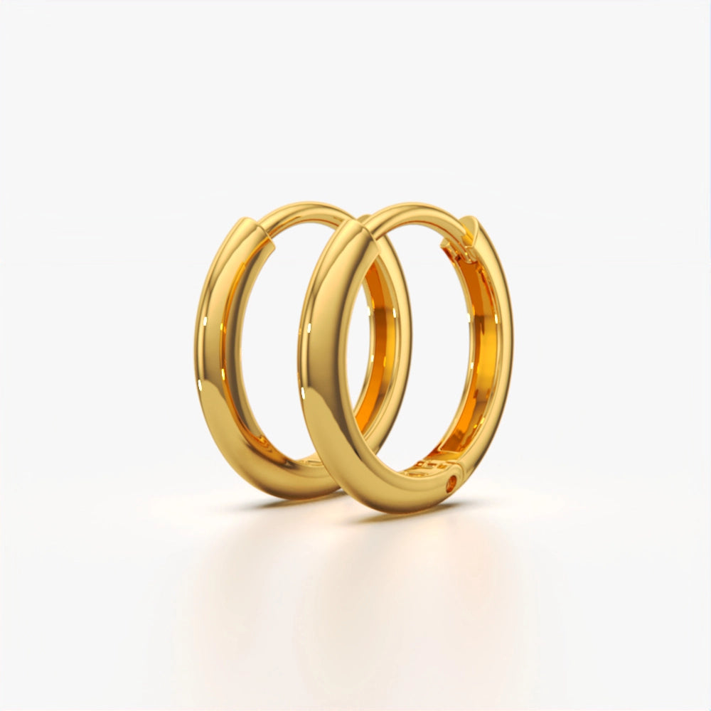 Classic polished huggie hoop earrings for an everyday jewellery collection