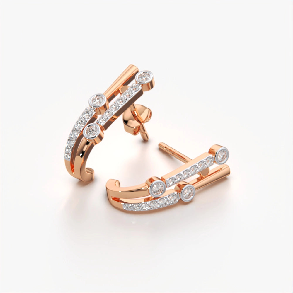 Radiant Beam Hoop Earrings