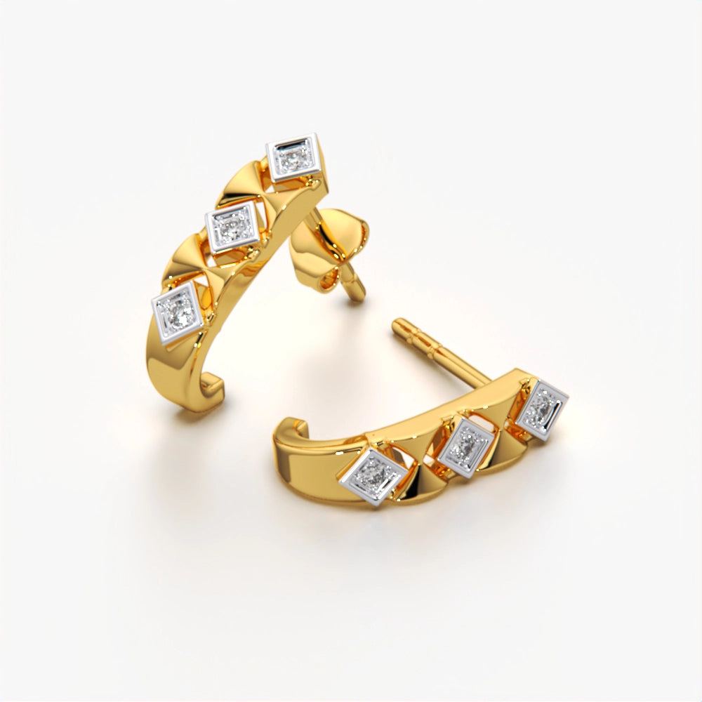 Diamond Hoop Earrings