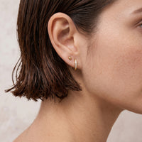 Channel-Set Mini Huggie Hoop Earrings