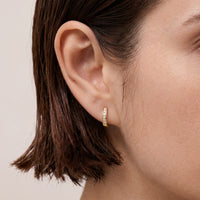 Channel-Set Mini Huggie Hoop Earrings