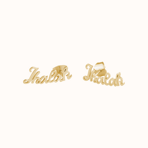 Personalized Silver Name Earring - KYMEE