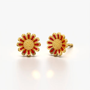 Soft Floral Enamel Studs