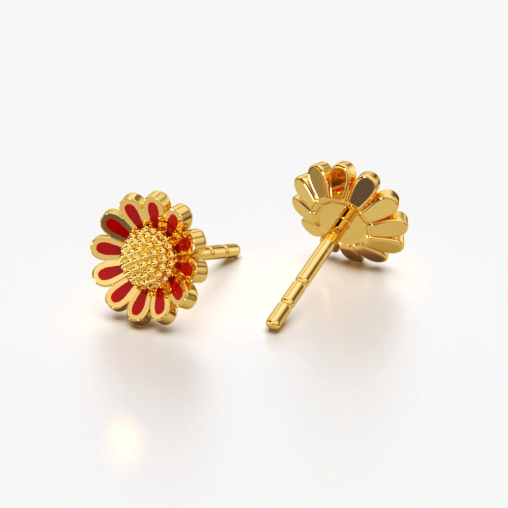 Soft Floral Enamel Studs