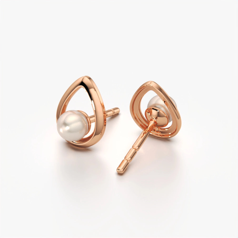 Pear-Shaped Mother of Pearl Stud