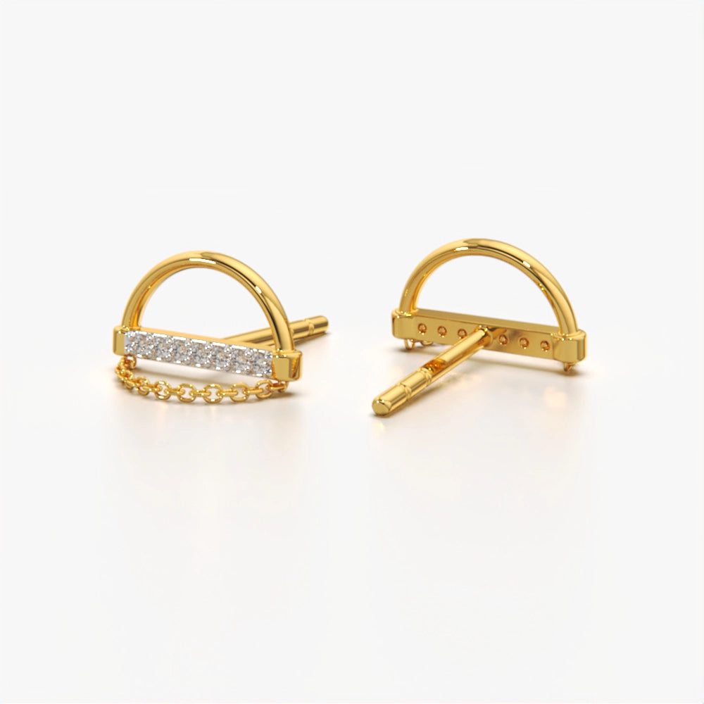 Ethereal Chain Design Earring