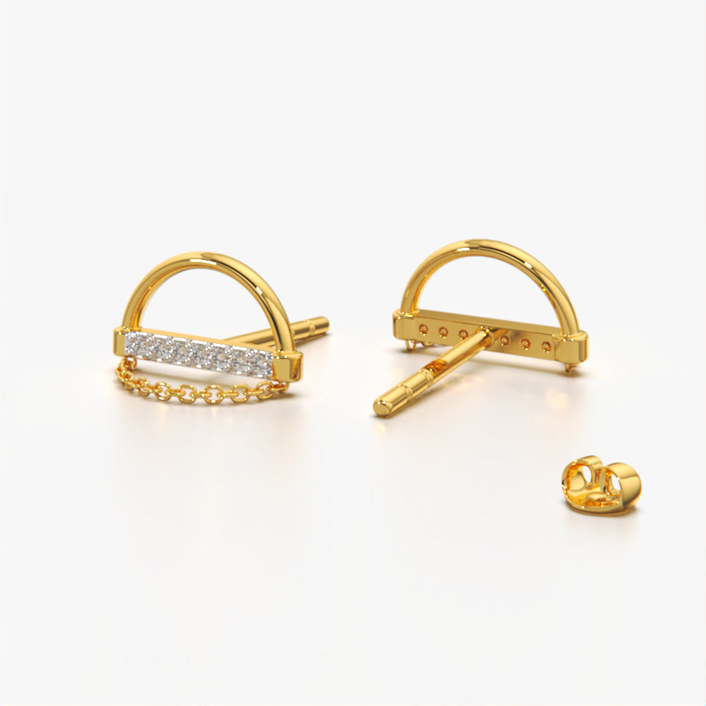 Ethereal Chain Design Earring