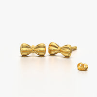 Tiny Ribbon Bow Stud Earrings