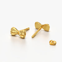 Tiny Ribbon Bow Stud Earrings