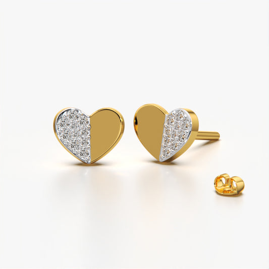 Minimalist Heart Stud