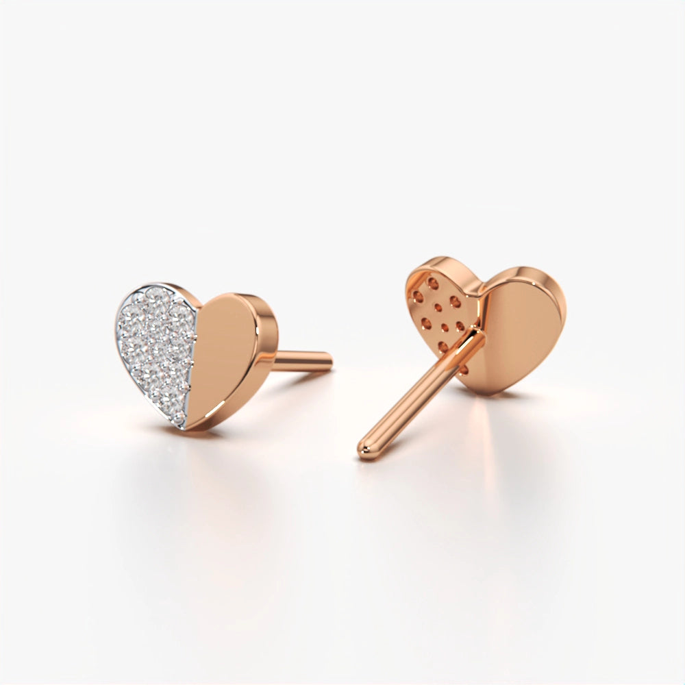 Minimalist Heart Stud