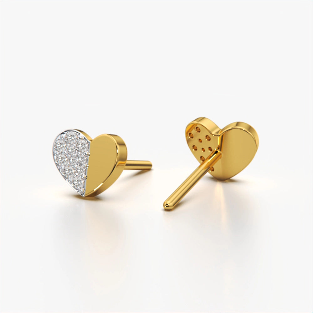 Minimalist Heart Stud