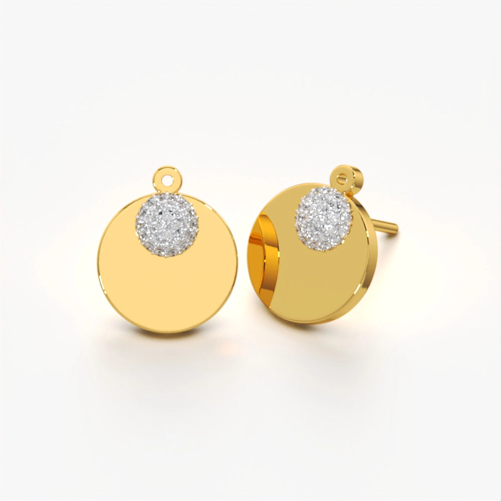 Dome and Disc Jacket Earring