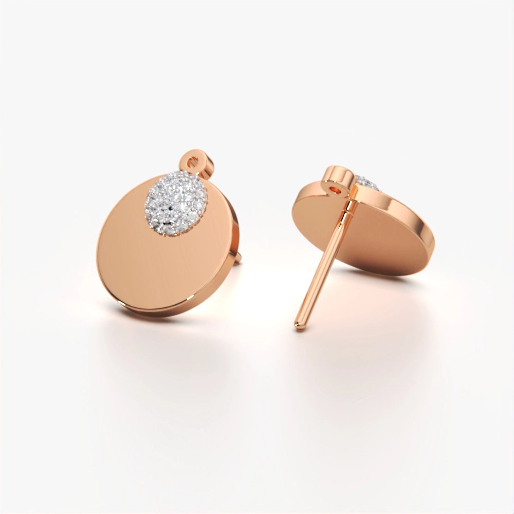 Dome and Disc Jacket Earring