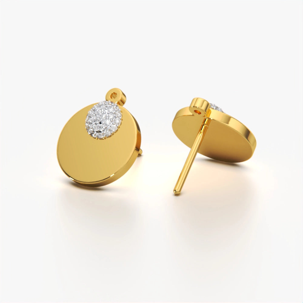Dome and Disc Jacket Earring