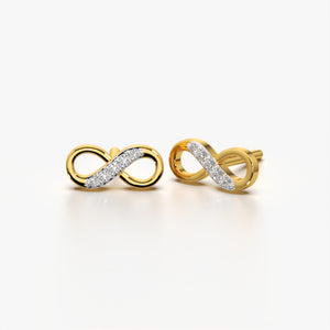 Infinity Loop Diamond Earrings