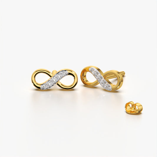 Infinity Loop Diamond Earrings