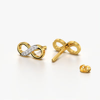 Infinity Pave Stud Earrings