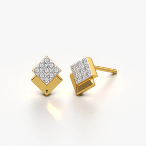 Diamond Sparkle Square Studs