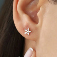 Marquise Petal Flower Studs
