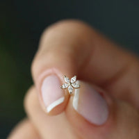 Marquise Petal Flower Studs
