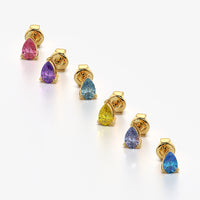 Pear Cut Solitaire Stud Earrings