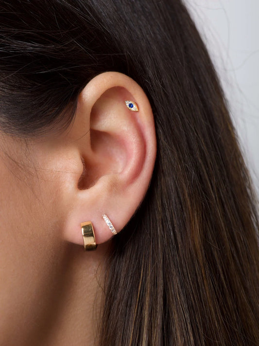 Blue Evil Eye Stud Earrings and Ring Set