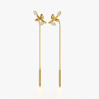 Leaf Branch Threader Earrings