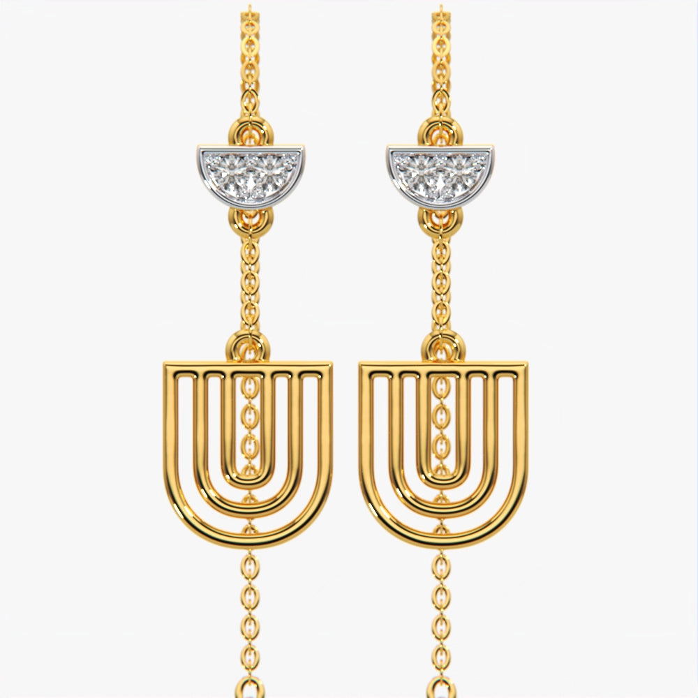 Geometric Arch Threader Earrings