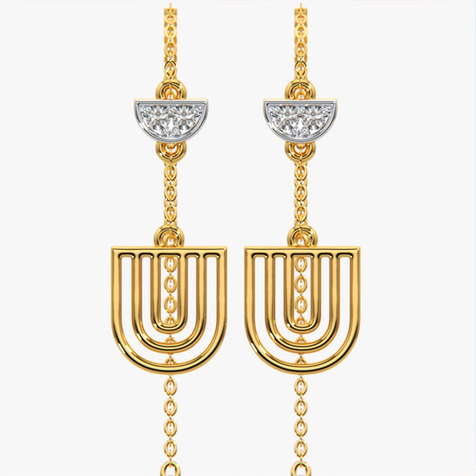 Geometric Arch Threader Earrings