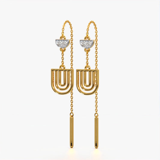 U-Shaped Threader Earrings