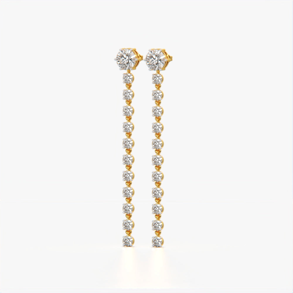 Diamond Linear Earring