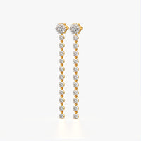 Linear Tennis Drop Earrings