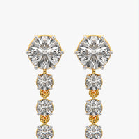 Linear Tennis Drop Earrings