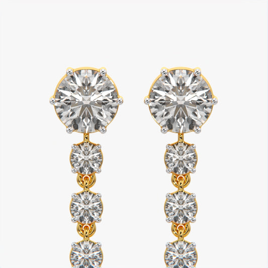 Linear Tennis Drop Earrings