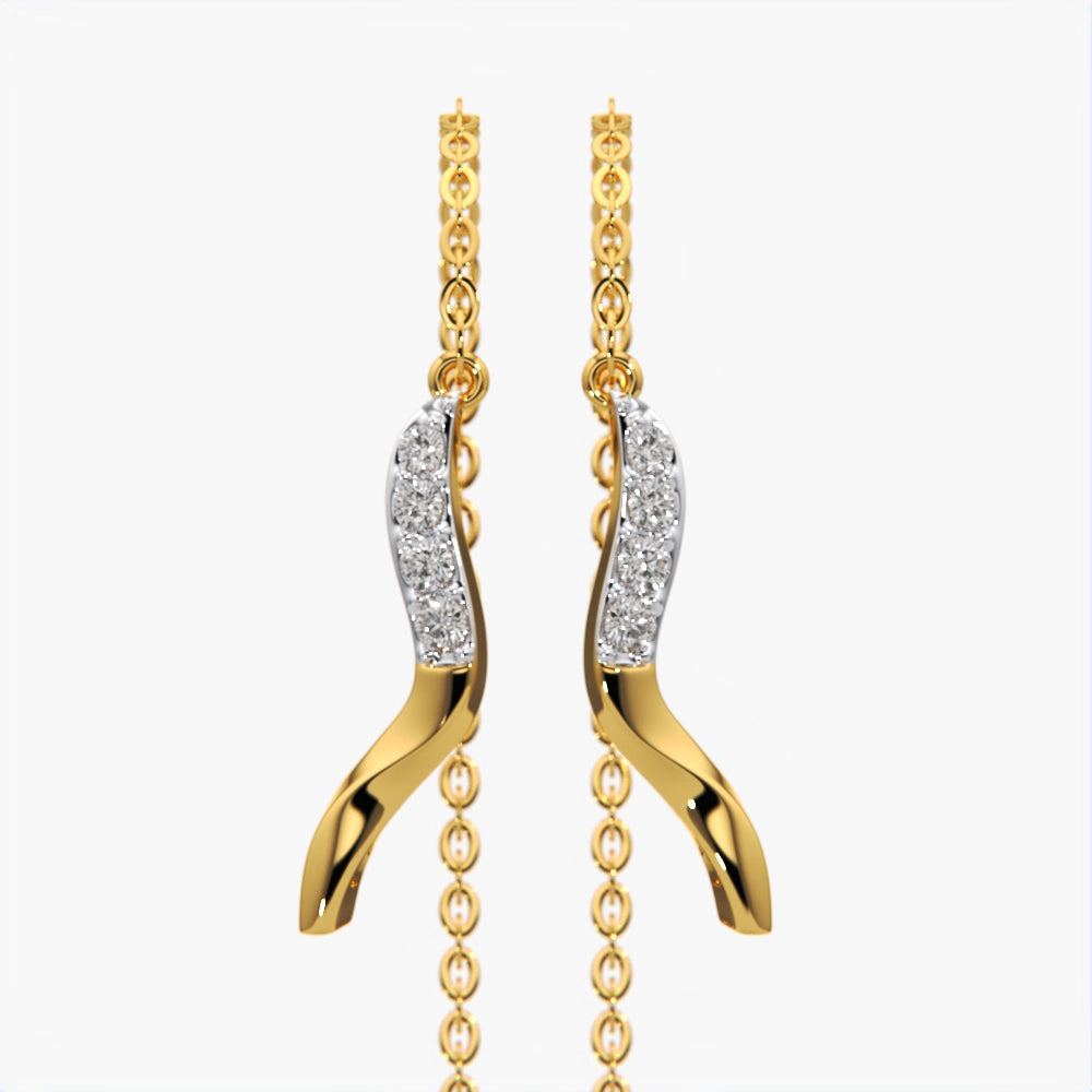 Twisted Sparkle Thread Earrings