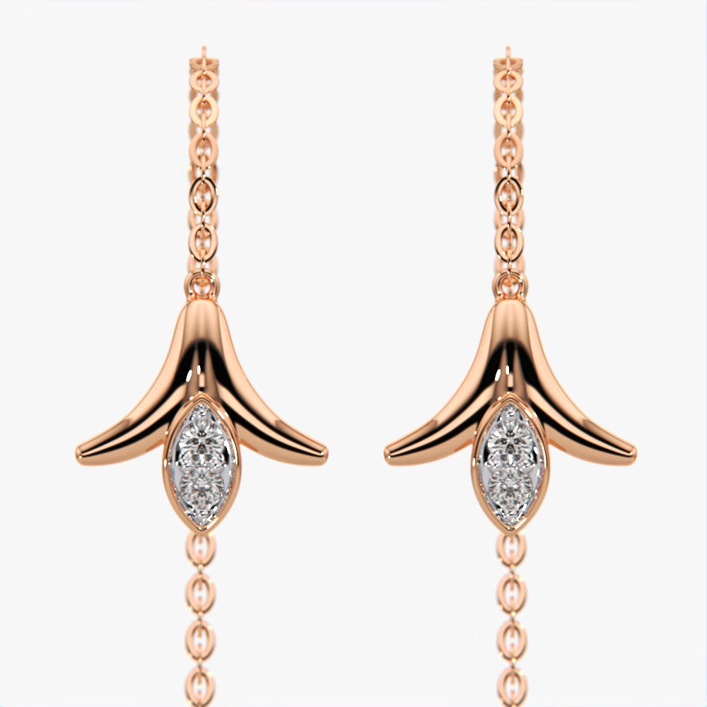 Petal Drop Threader Earrings