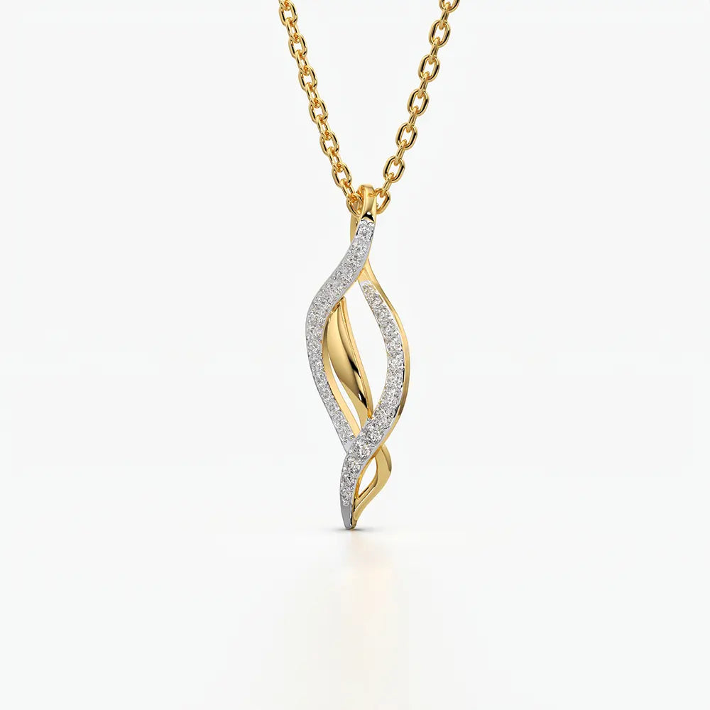 Pave Spiral Pendant Necklace
