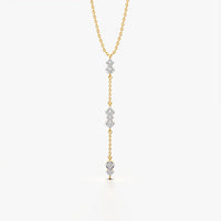 Lariat Triple Drop Necklace