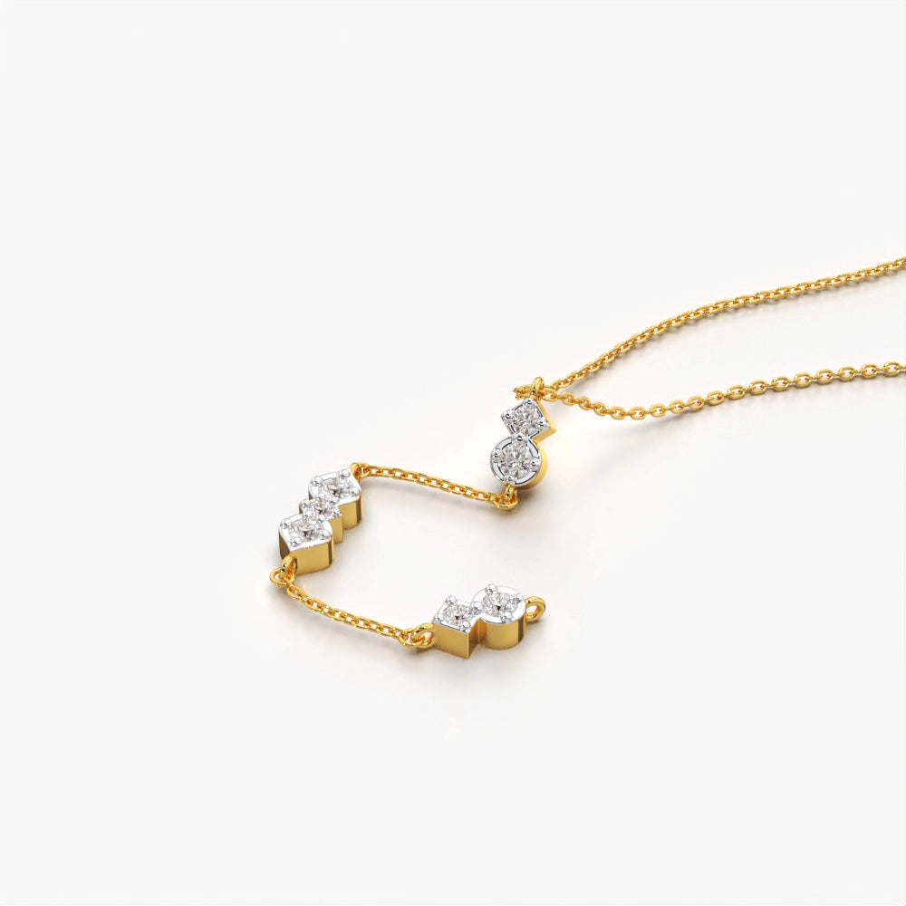 Linear Crystal Drop Necklace