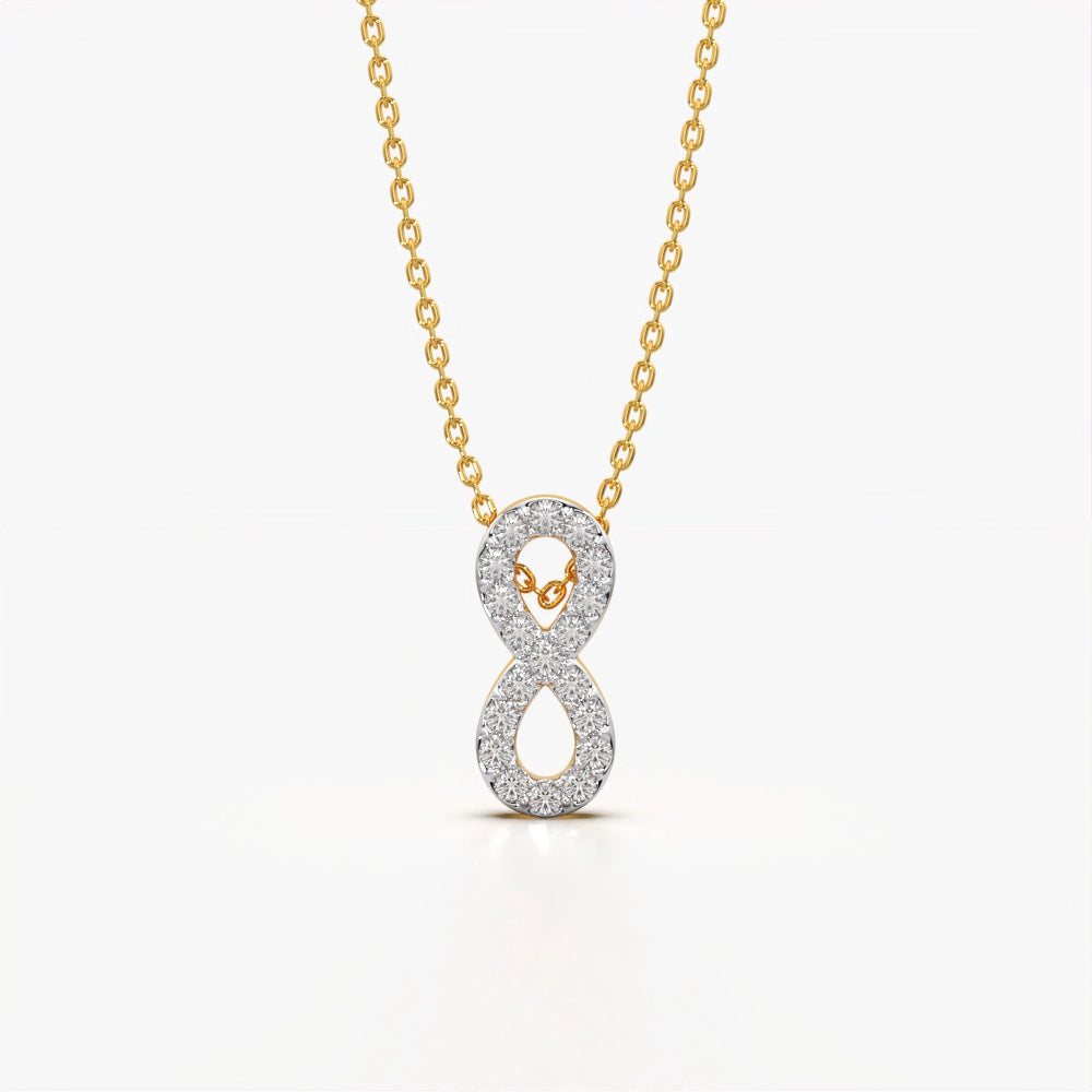 Diamond-Set Infinity Necklace