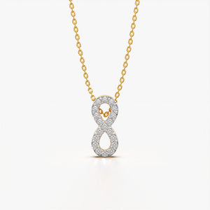 Diamond-Set Infinity Necklace