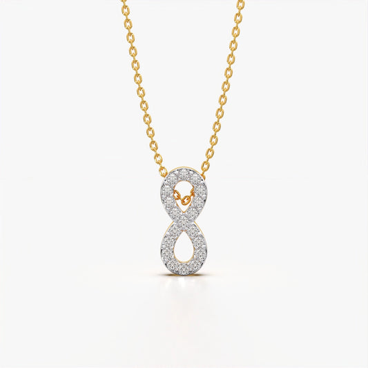 Diamond-Set Infinity Necklace