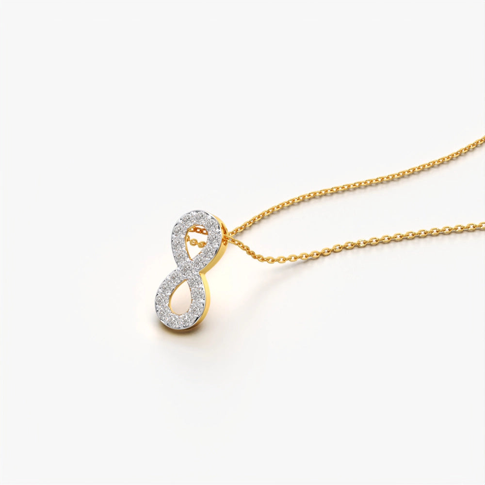 Diamond-Set Infinity Necklace