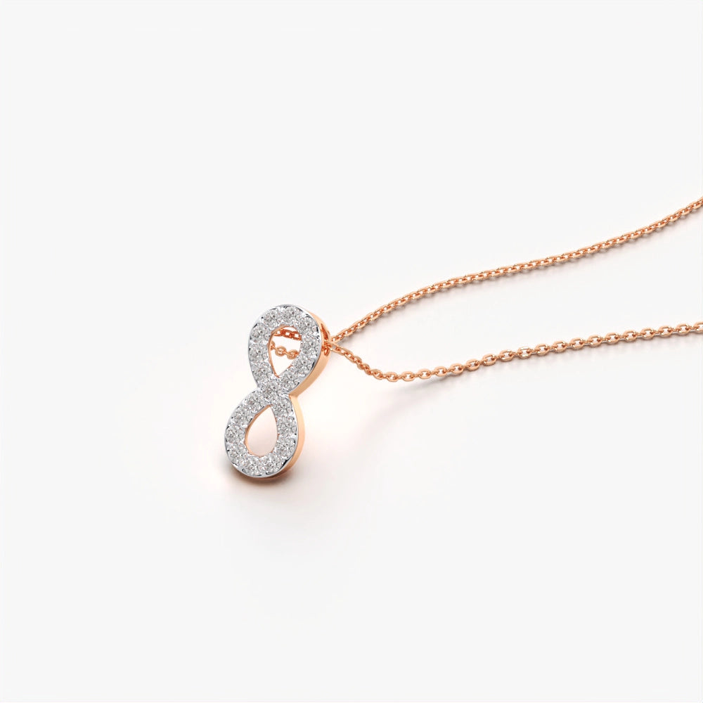 Diamond-Set Infinity Necklace