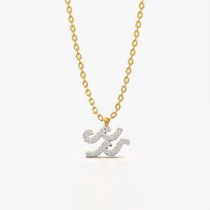 Diamond Swirl Charm Pendant