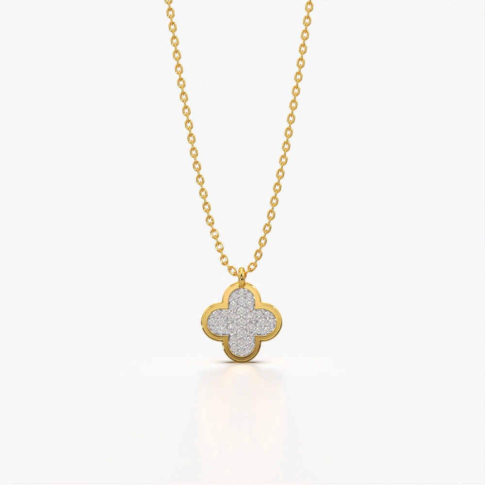 Pave Clover Necklace
