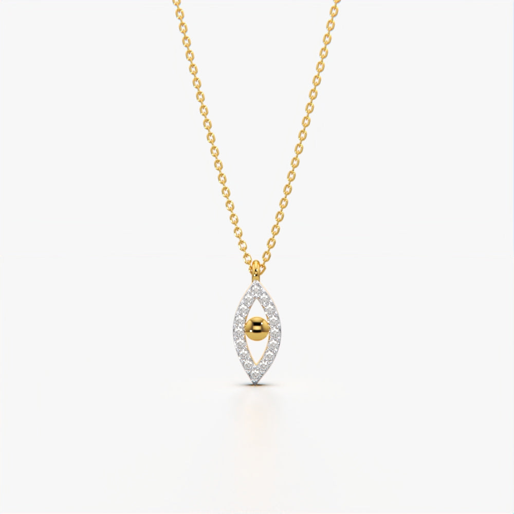 Glamorous Diamond Eye Pendant