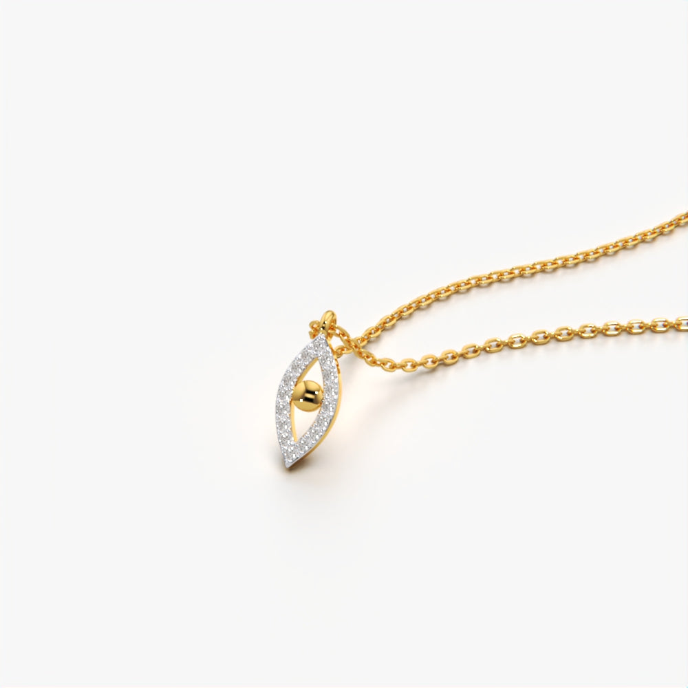 Glamorous Diamond Eye Pendant