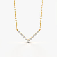 Graduated V Chevron Necklace